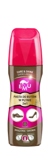 EMU Pasta do butów w płynie 2w1 - BRĄZOWA - 75 ml